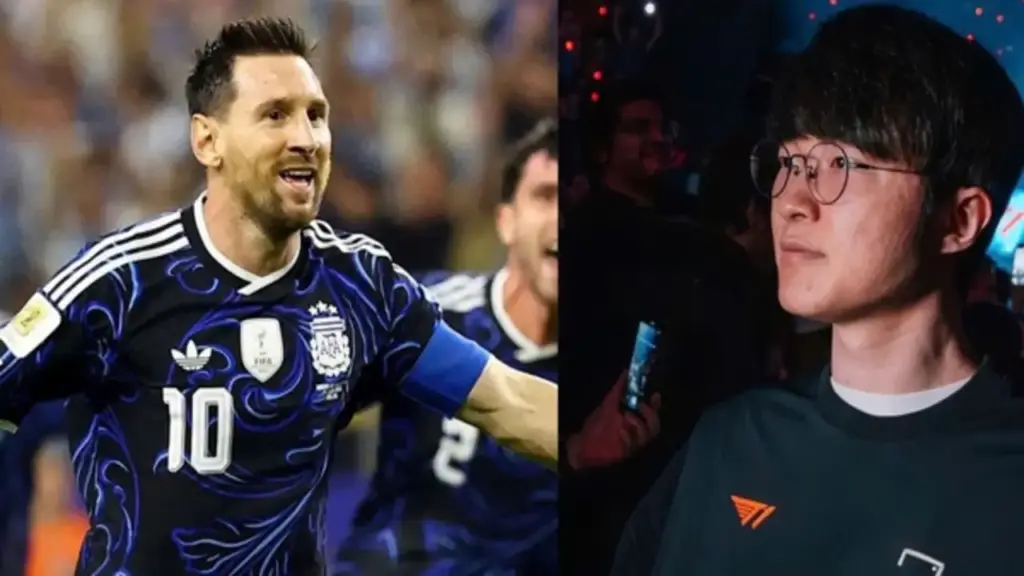 Siêu sao Hàn Quốc Faker tiết lộ thần tượng Messi: GOAT cũng mê GOAT