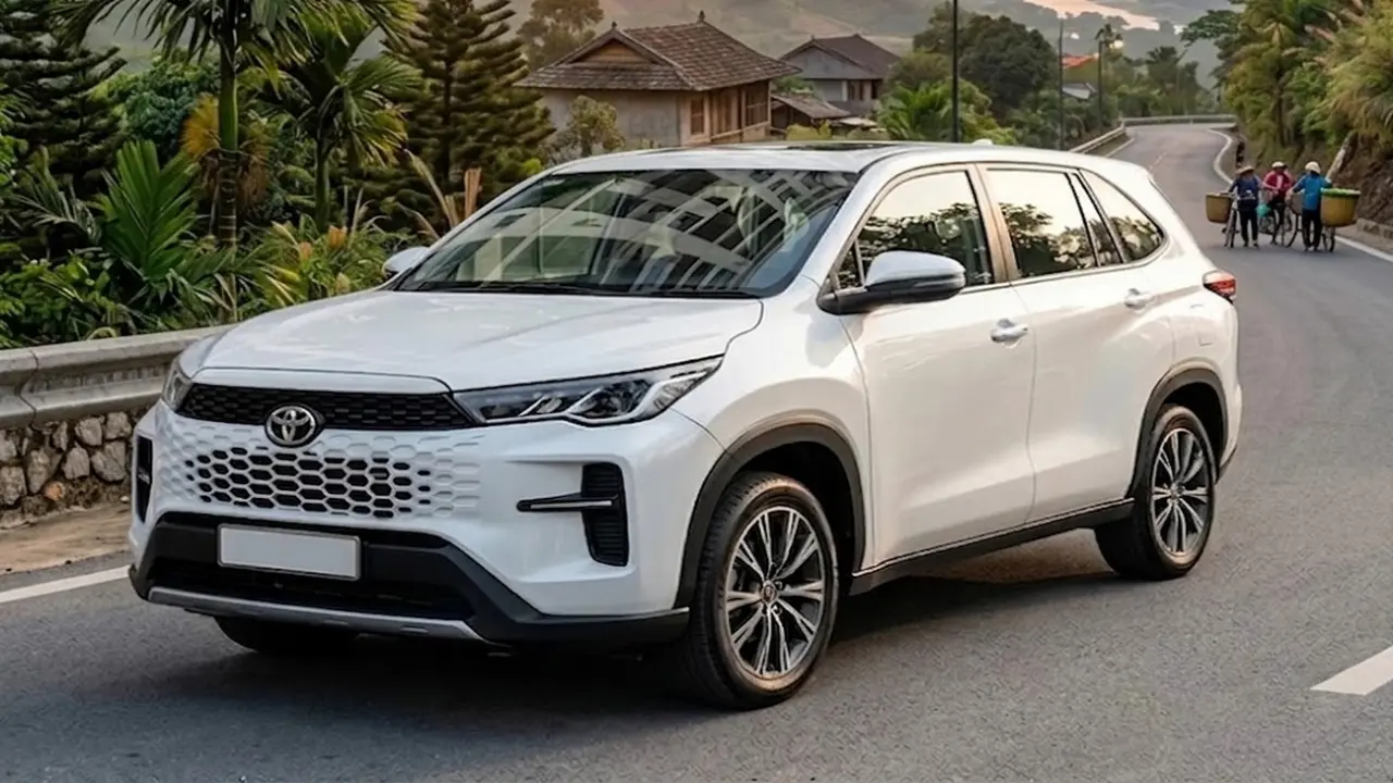 Toyota Innova Cross mới lộ rõ đầu xe giống Hilux thế hệ mới, nâng cấp ADAS