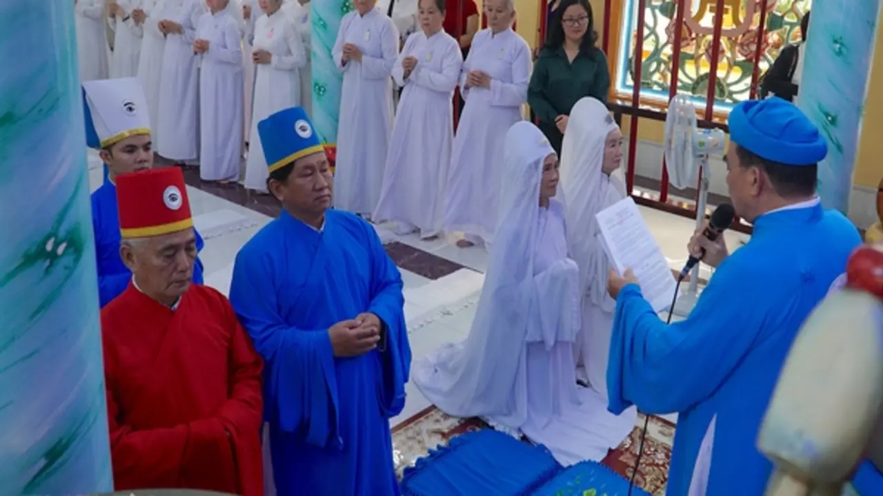 Trang nghiêm lễ tiếp rước huấn lịnh Hội thánh Cao Đài tại TP.HCM