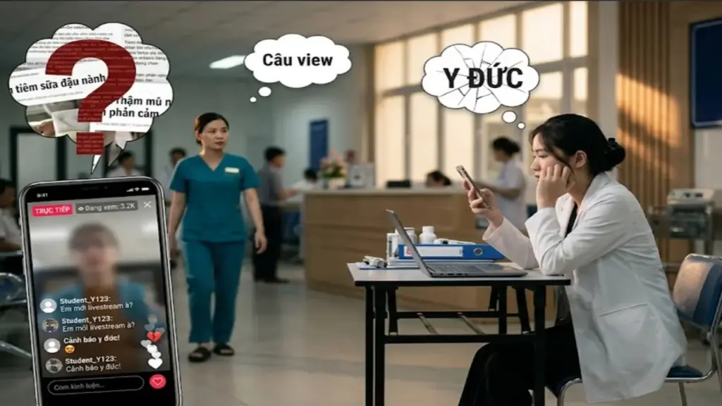 Từ “tiêm sữa đậu nành” đến livestream phản cảm: Khi y đức bị đặt dấu hỏi