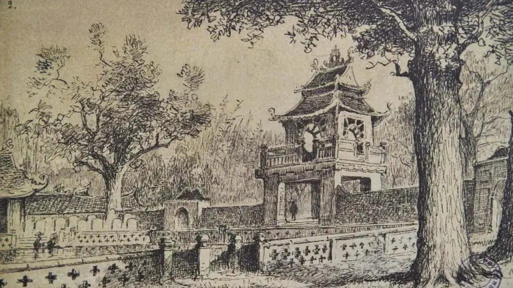 Văn Miếu - Quốc Tử Giám xưa qua tranh