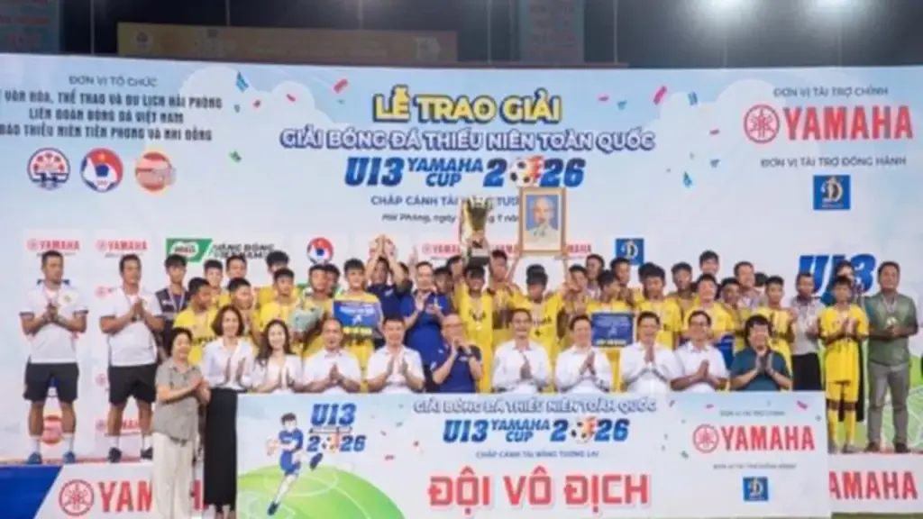 'Vua giải trẻ' SLNA lần thứ 11 đăng quang giải bóng đá thiếu niên toàn quốc 2026